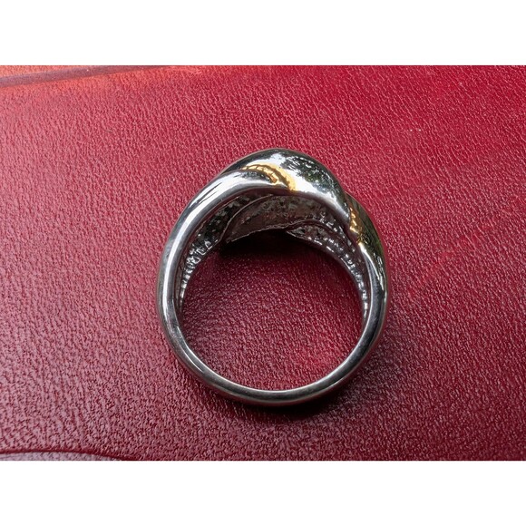 Vintage Chunky Silver Ring Size 7, Ridged Shrimp Dome Ring - Picture 10 of 10